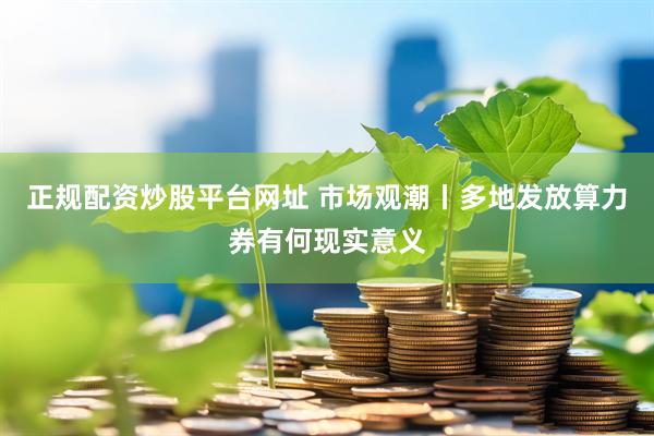 正规配资炒股平台网址 市场观潮丨多地发放算力券有何现实意义
